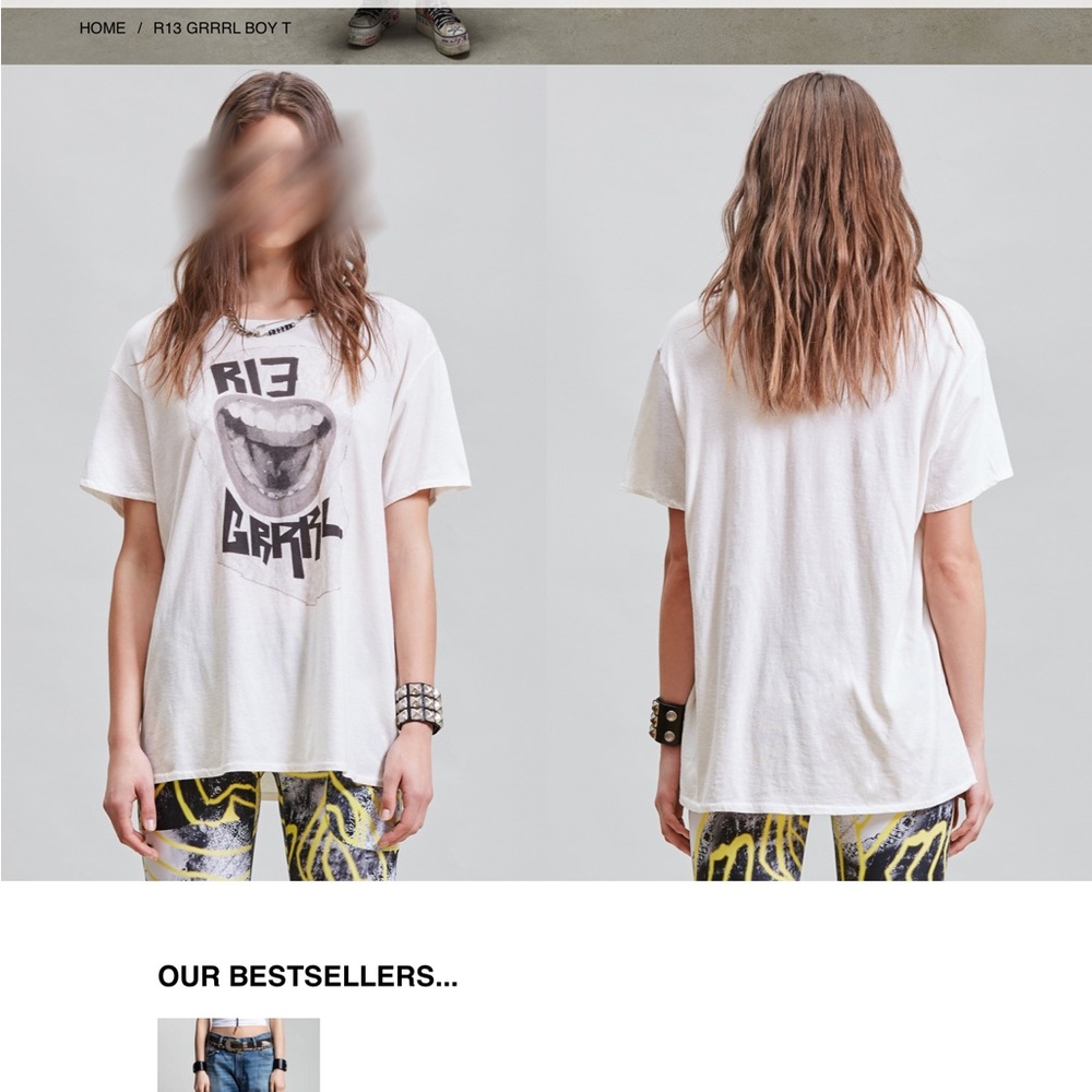 R13 “GRRRL” BOY T-SHIRT
